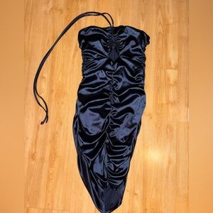 Motel Rocks navy halter minidress size S